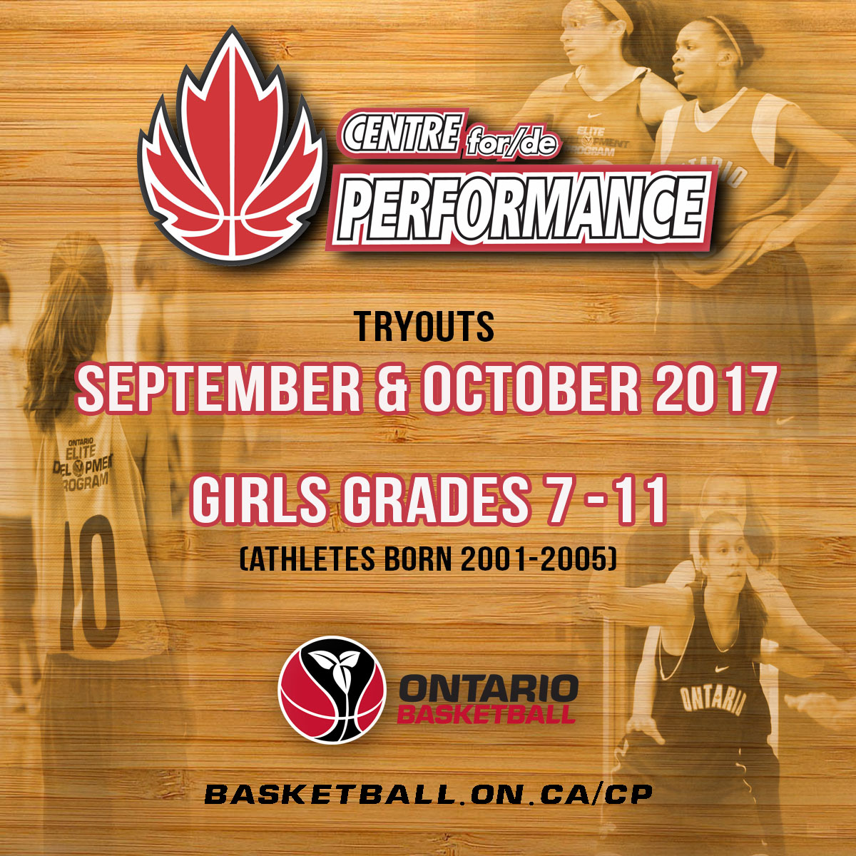 Ontario Basketball Centre for Performance Girls Tryouts 2017